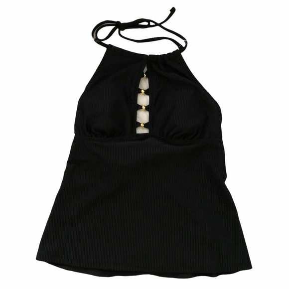 Salt + Cove ribbed halter swim top size M - Picture 1 of 6